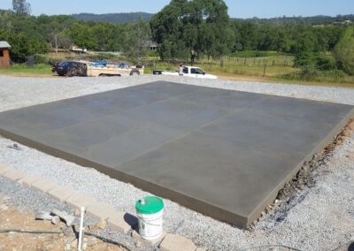 Concrete foundation for Lincoln house finished
